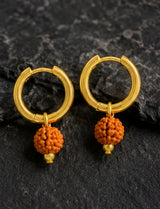 Authentic Rudraksh Hoop Earring - Pair of 2