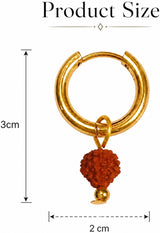 Authentic Rudraksh Hoop Earring - Pair of 2